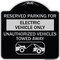 Signmission Reserved Parking for Electric Vehicle Only Unauthorized Vehicles Towed Away, A-DES-BS-1818-23113 A-DES-BS-1818-23113 - alternate 1